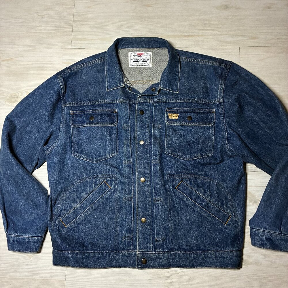 Vintage 1985 Levi’s Denim Chore Coat Size XL Made in USA (El Paso Factory T63B)